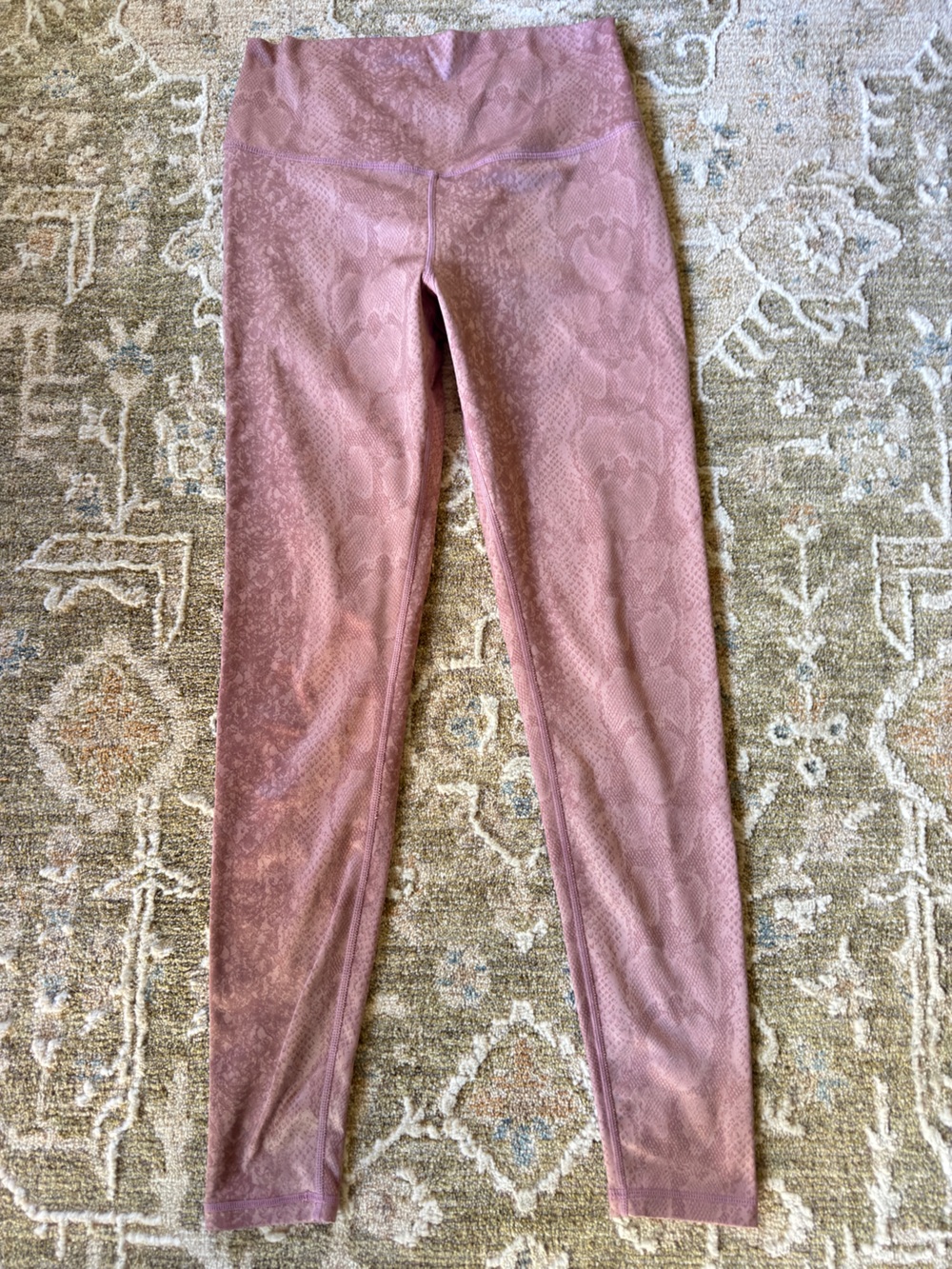 Glyder Snakeskin Mauve Pink Leggings S